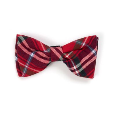 Worthy Dog Plaid Bow Tie Adjustable Pet Collar Accessory