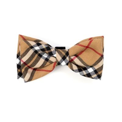 Image showing  Plaid Bow Tie Adjustable Pet Collar Accessory