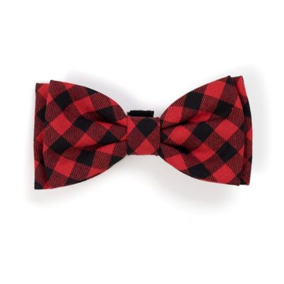 Worthy Dog Plaid Bow Tie Adjustable Pet Collar Accessory