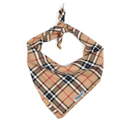 Worthy Dog Plaid Classic Square Tie-On Pet Bandana