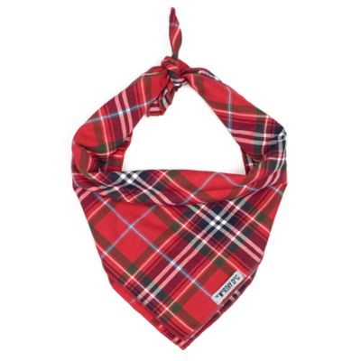 Worthy Dog Plaid Classic Square Tie-On Pet Bandana