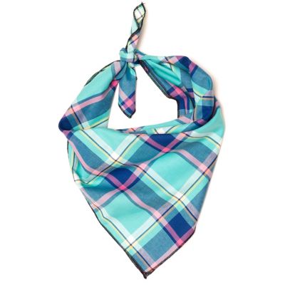 Worthy Dog Plaid Classic Square Tie-On Pet Bandana