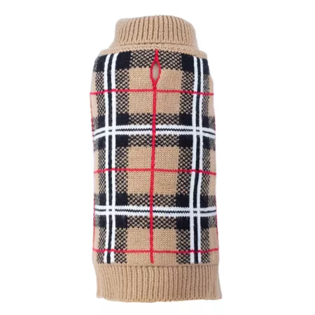 Worthy Dog Plaid Turtleneck Dog Sweater Dog Sweaters