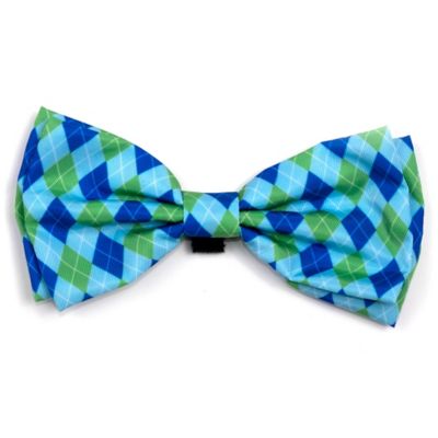 Worthy Dog Preppy Argyle Bow Tie Adjustable Pet Collar Accessory