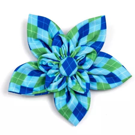 Worthy Dog Preppy Argyle Flower Adjustable Pet Collar Accessory Dog Bandanas Ties & Accessories