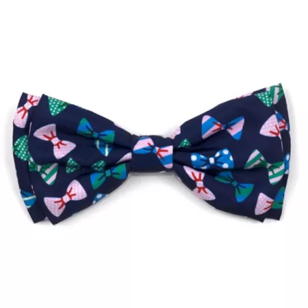 Dignified Dog Printed Bow Ties Pattern Adjustable Bow Tie Pet Collar Accessory Dog Bandanas Ties & Accessories