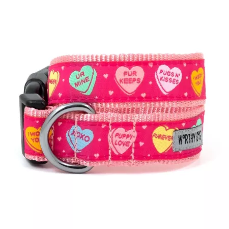 Worthy Dog Adjustable Puppy Love Dog Collar Dog Basic Collars