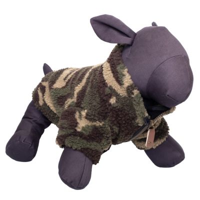 Image showing  Quarter Zip Printed Sherpa Dog Pullover