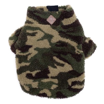 Image showing  Quarter Zip Printed Sherpa Dog Pullover