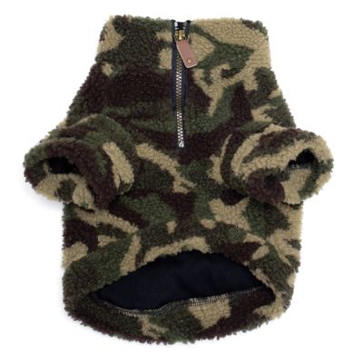 Image showing  Quarter Zip Printed Sherpa Dog Pullover