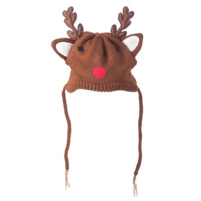 Worthy Dog Reindeer Knit Dog Hat