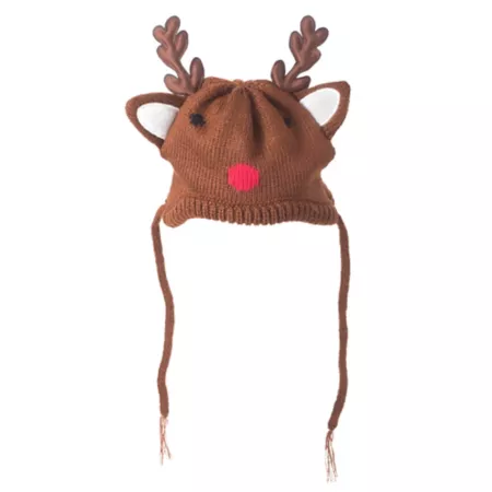 Worthy Dog Reindeer Knit Dog Hat Dog Hats & Scarves