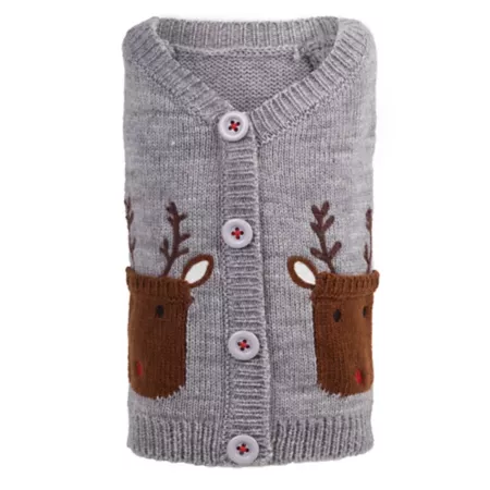 Worthy Dog Reindeer Sweater Cardigan Dog Sweater Dog Sweaters