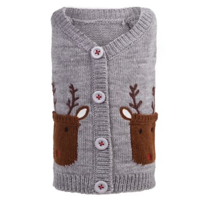 Worthy Dog Reindeer Pullover Cardigan Dog Sweater