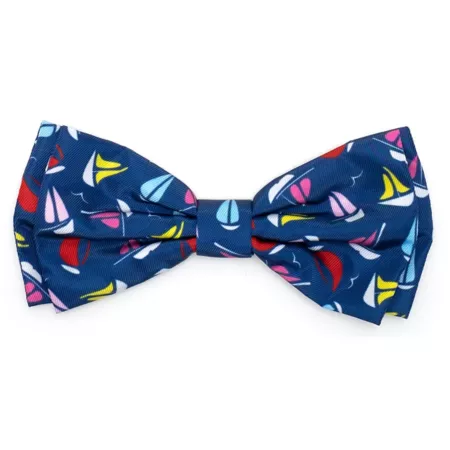 Dignified Dog Sailboats Bow Tie Adjustable Pet Collar Accessory Dog Bandanas Ties & Accessories