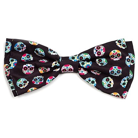 Worthy Dog Skeletons Bow Tie Adjustable Pet Collar Accessory