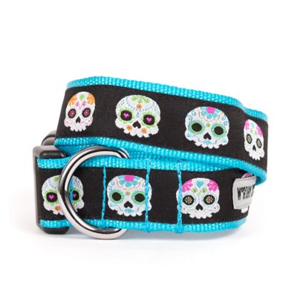 Worthy Dog Adjustable Skeletons Dog Collar, Black