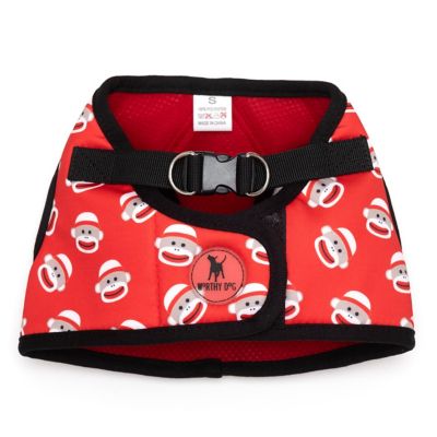 Worthy Dog Sock Monkey Reflective Sidekick Dog Harness Vest