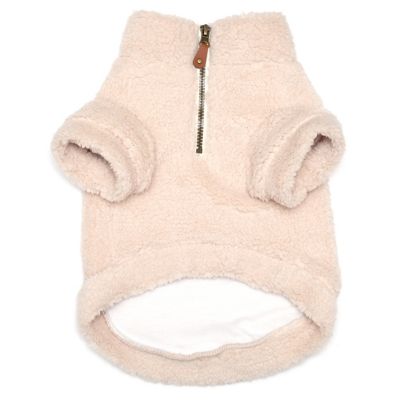 Image showing  Solid Fleece Quarter-Zip Dog Pullover