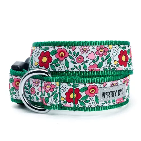 Worthy Dog Adjustable Spring Garden Dog Collar Dog Basic Collars