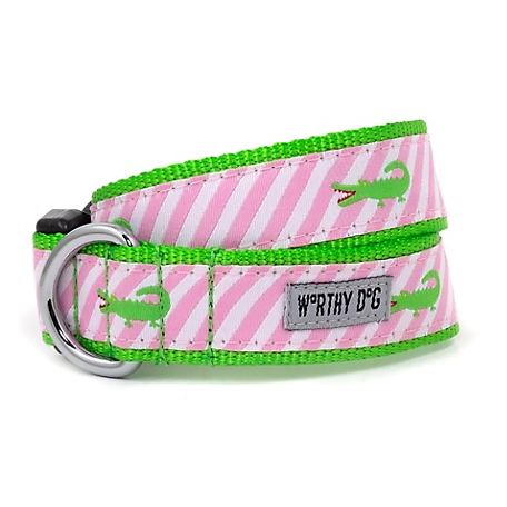 Worthy Dog Adjustable Stripe Alligator Dog Collar