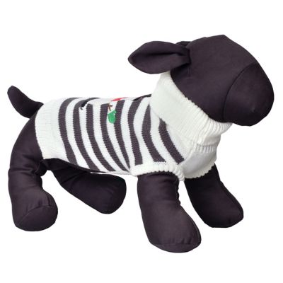 Worthy Dog Stripe Snowman Pullover Dog Sweater