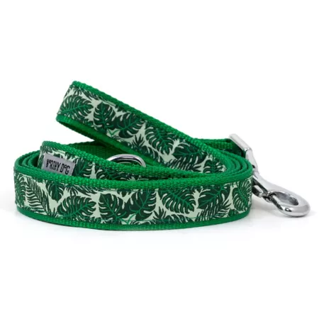 Worthy Dog Tropical Leaf Dog Leash Dog Basic Leashes