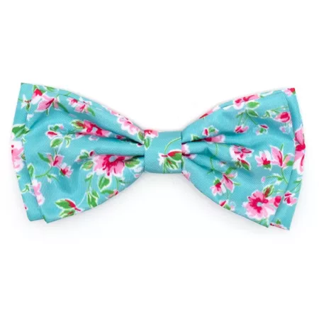 Dignified Dog Watercolor Floral Adjustable Bow Tie Pet Collar Accessory Dog Bandanas Ties & Accessories