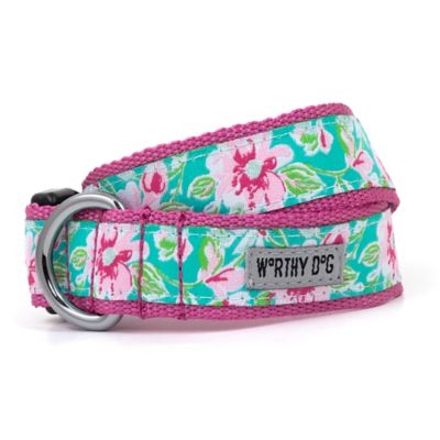 Worthy Dog Adjustable Watercolor Floral Dog Collar