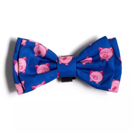 Worthy Dog Wilbur Pig Pet Collar Accessory with Adjustable Bow Tie Dog Bandanas Ties & Accessories