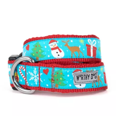 Worthy Dog Winter Wonderland Adjustable Dog Collar Dog Basic Collars