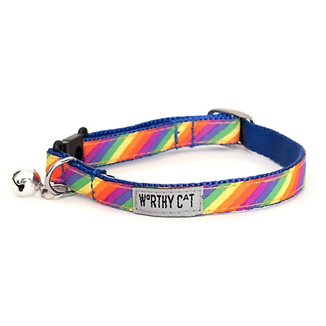 Worthy Dog Adjustable Rainbow Breakaway Cat Collar