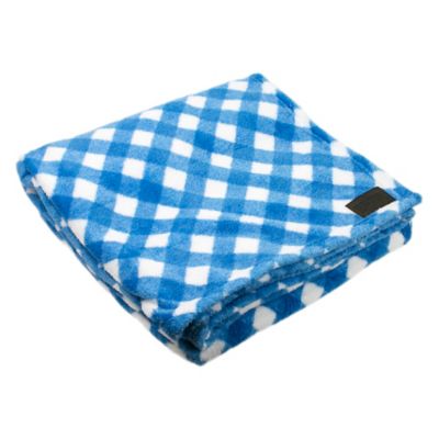 Territory Gingham Fluffy-Fleece Dog Blanket