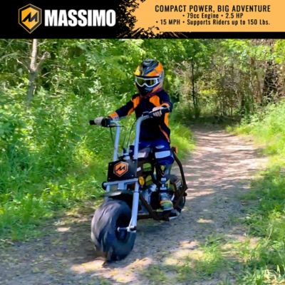 Image showing  MB100 2.5 HP 79cc Gas Mini Bike Motorcycle, Black