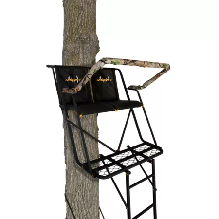 Muddy Dually 2-Person Large Ladder Stand 16 ft. Ladder Tree Stands