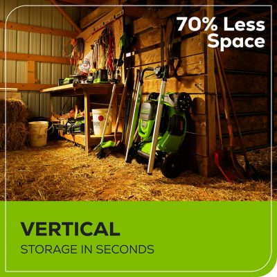 Image showing 6 th Greenworks 21 in. 60V Brushless Cordless Battery Walk-Behind Self-Propelled Push Lawn Mower, (2) 4.0Ah Battery & Charger