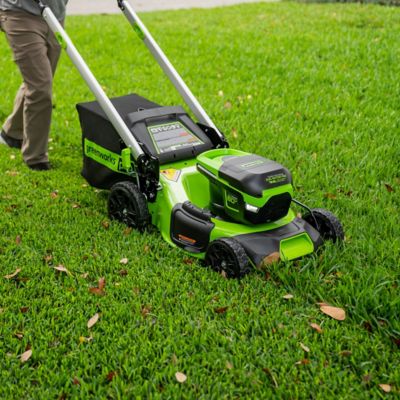 Greenworks 21 In. 60V Brushless Cordless Battery Walk Behind Push Lawn ...