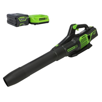 Greenworks Pro 130 MPH 610 CFM 60V Battery Cordless Handheld Leaf Blower with 2.5 Ah Battery and Charger