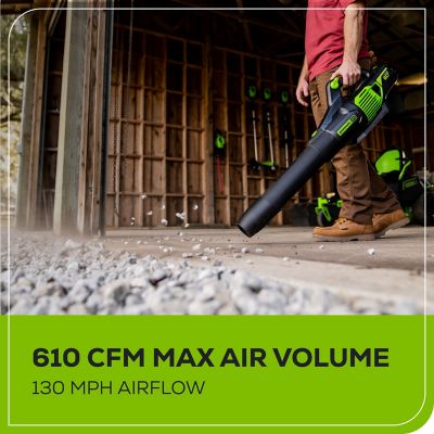 Image showing  130 MPH/610 CFM 60V Cordless Handheld Leaf Blower, Battery and Charger Included