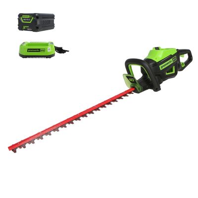 Greenworks 60V 26-in. Brushless Cordless Battery Hedge Trimmer, 2.0Ah Battery and Charger