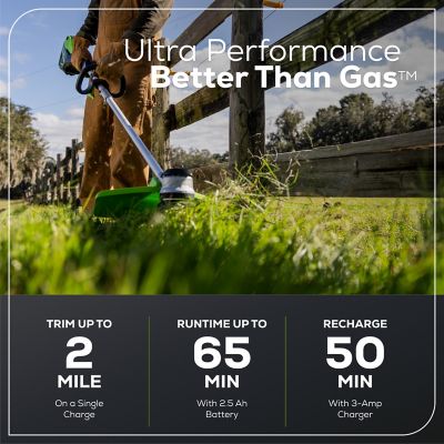 Image showing  16 in. 60V Straight Shaft Cordless String Trimmer, Battery and Charger Included