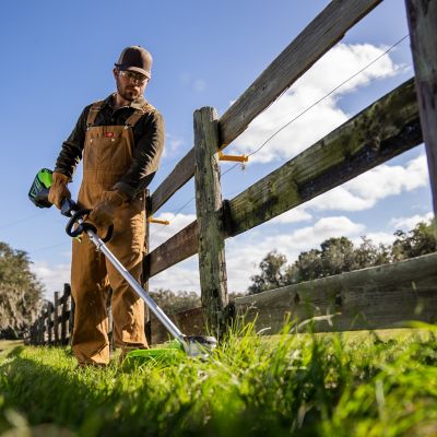 Image showing 7 th Greenworks 16 in. 60V Straight Shaft Cordless String Trimmer, Battery and Charger Included