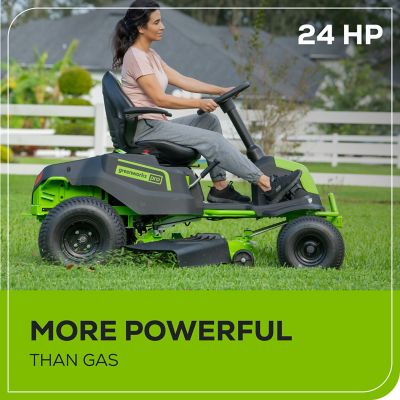 Image showing  CrossoverT 42 in. 60V Cordless Electric Riding Lawn Mower, Battery and Charger Included