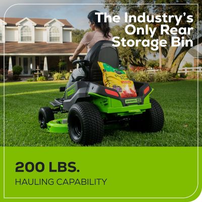 Image showing 6 th Greenworks CrossoverT 42 in. 60V Cordless Electric Riding Lawn Mower, Battery and Charger Included