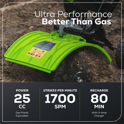 Image showing  8 in. 4-Tine 60V Cordless Brushless Cultivator, Battery and Charger Included