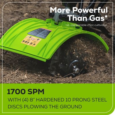 Image showing  8 in. 4-Tine 60V Cordless Brushless Cultivator, Battery and Charger Included
