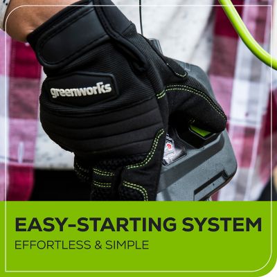 Image showing 6 th Greenworks 8 in. 4-Tine 60V Cordless Brushless Cultivator, Battery and Charger Included