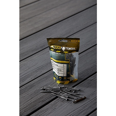 Fortress Building Products 2.5 in. Hulk Torpedo Tip Composite Deck Screws, Grey, 75 pc.