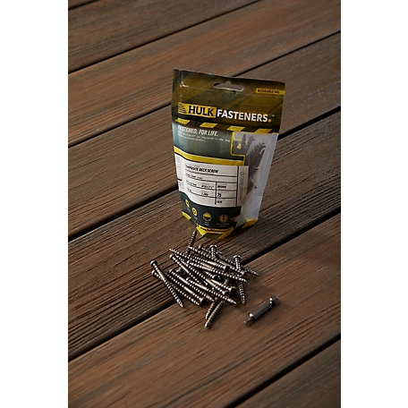 Fortress Building Products 2.5 in. Hulk Torpedo Tip Composite Deck Screws, Brown, 75 pc.