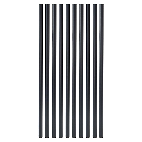 Fortress Building Products Vintage 26 in. Black Sand Steel Round Deck Railing Baluster (10-Pack)